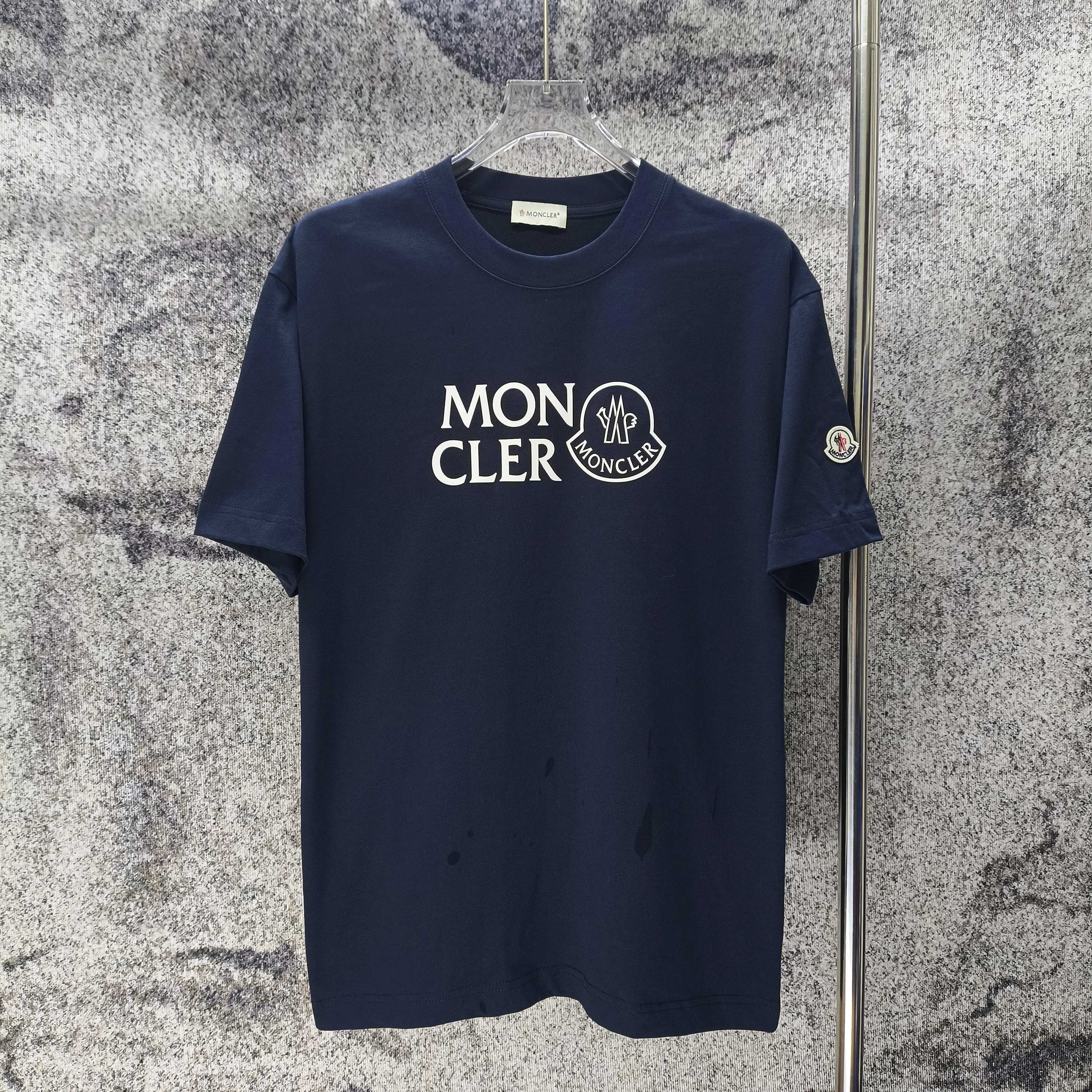 MONCLE* 2026 New Arrival logo t Same Style Size S M L XL XXL Black White Navy Blue